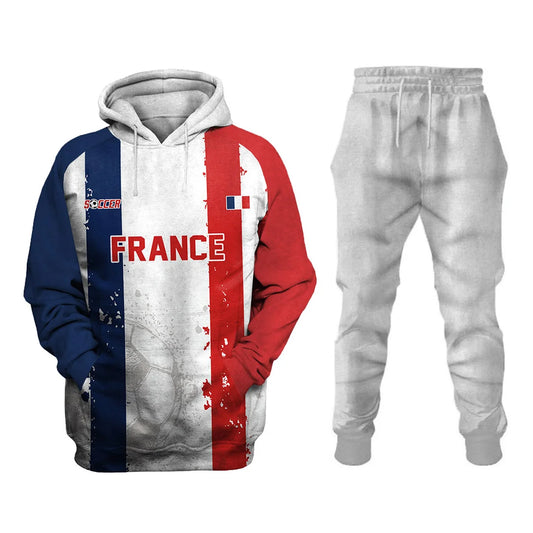 France Football 2022 Printed Sweatshirt Set - DUVAL