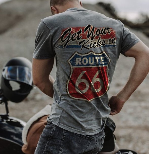 Trendy Route 66 T-shirt - DUVAL