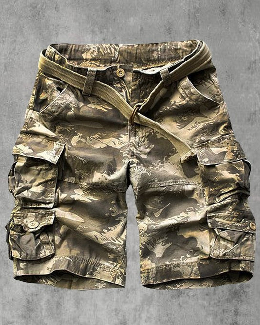 Mens Outdoor Camouflage Casual Shorts - DUVAL