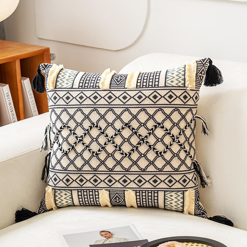 Ethnic style cotton hemp Bohemian pillowcase cushion