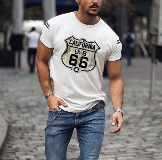 Trendy Route 66 T-shirt - DUVAL