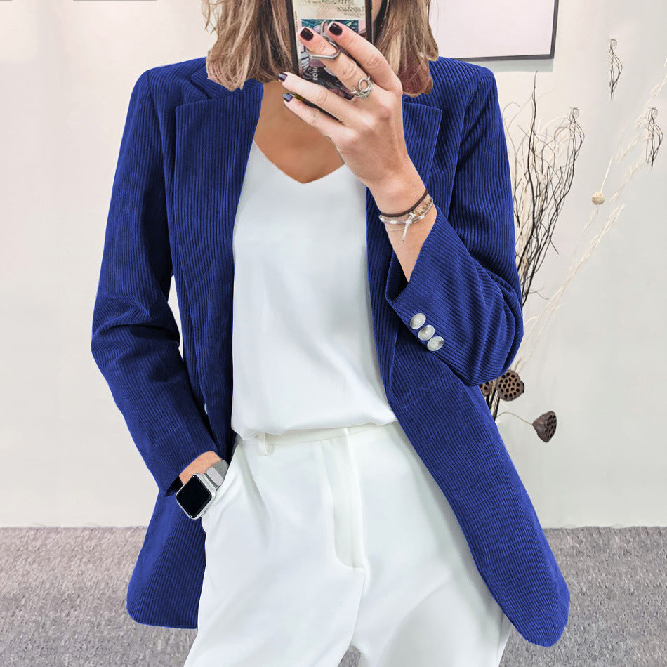 Ladies Pure Color Casual All-Match Blazer