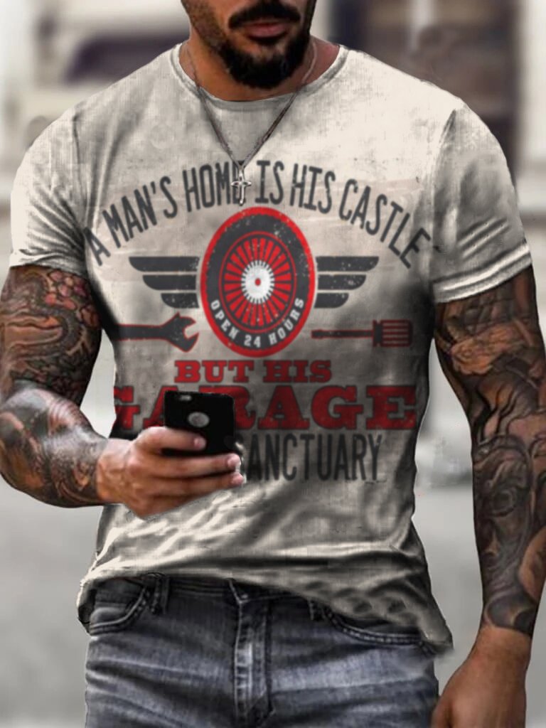 A Men's Home Vintage Print Men's T-Shirt