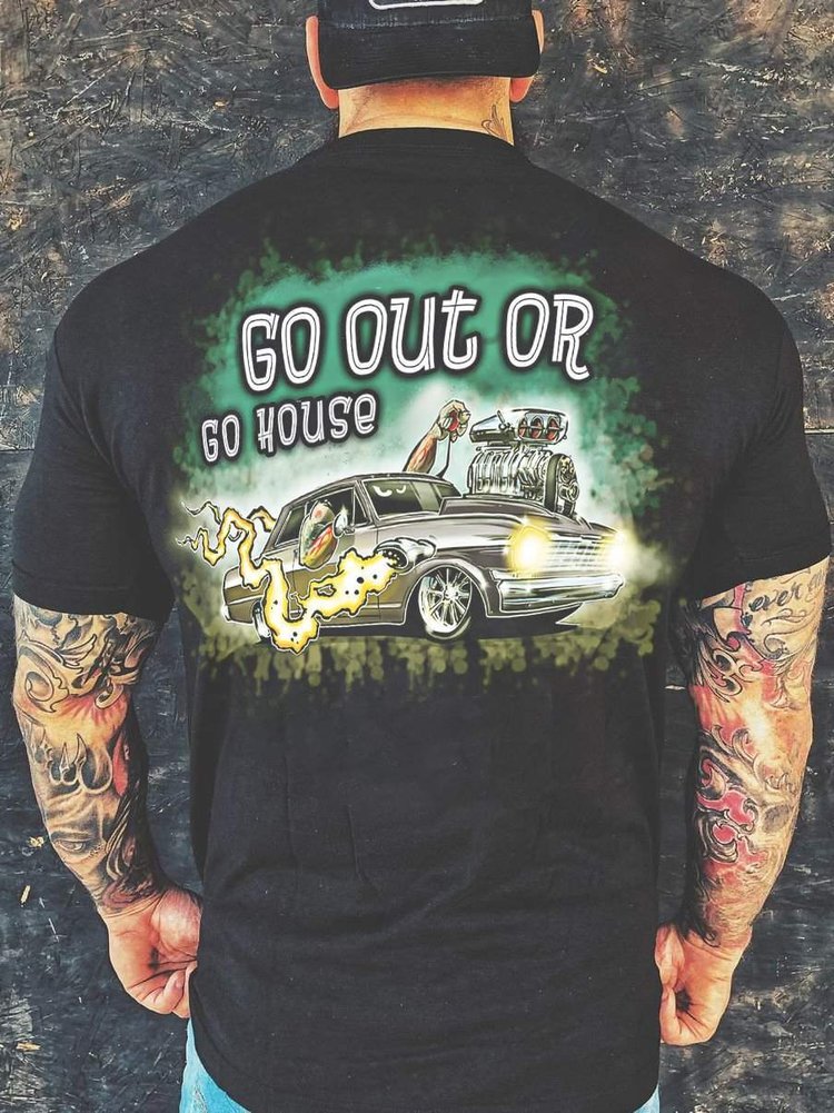 Go Out or Go House Muscle Car T-Shirt - DUVAL