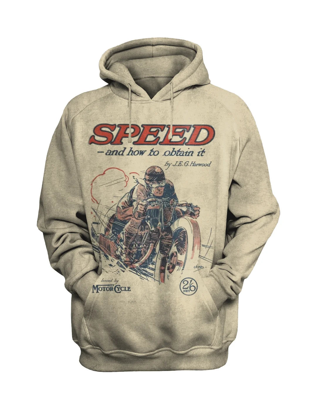 Speed Mens Retro Motorcycle Riding Printed Sweatshirt Set