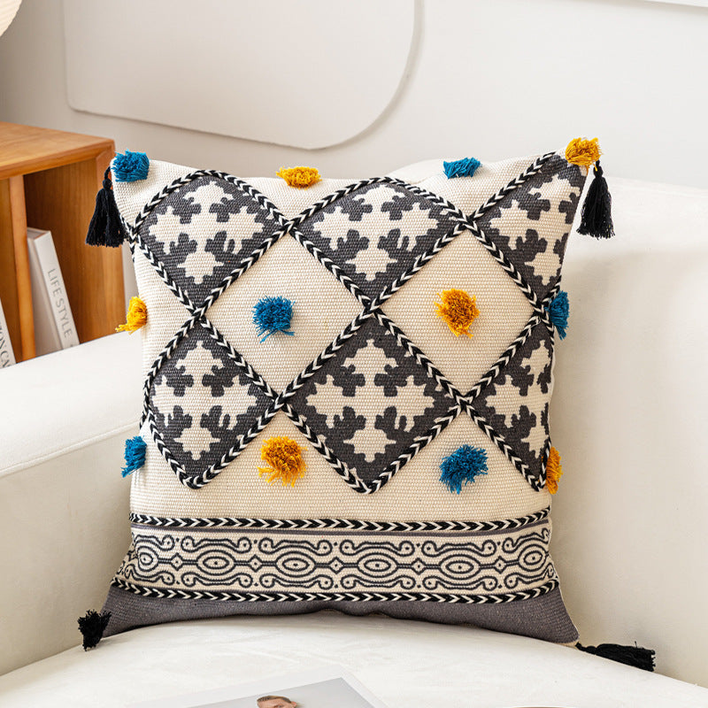 Ethnic style cotton hemp Bohemian pillowcase cushion