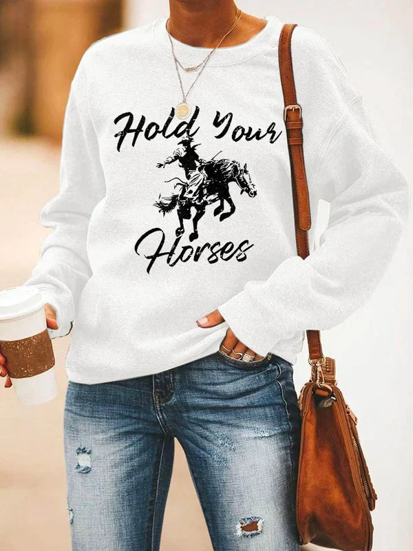 Fashion Print Long Sleeve Sweatshirt