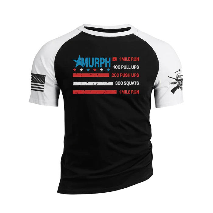 MURPH CHALLENGE RAGLAN GRAPHIC TEE - DUVAL