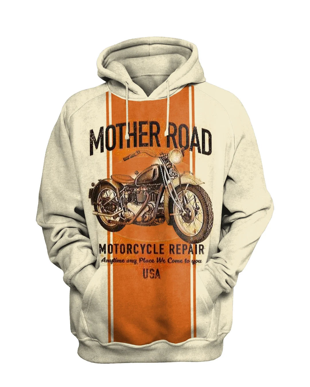 Mens Retro Motorcycle Riding Sweatshirt Set - DUVAL