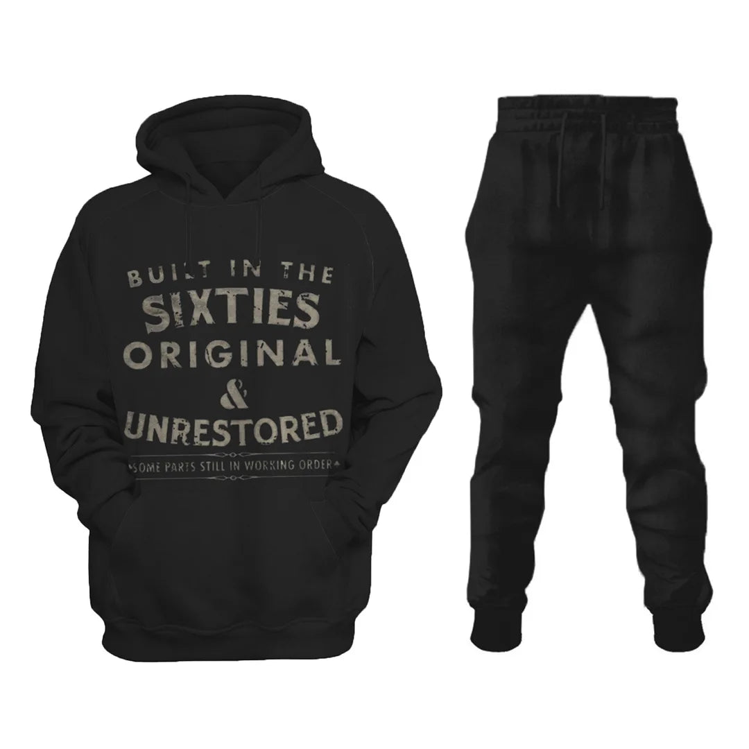 Mens Built In The Sixties Unrestored Motorcy Printed Sweatshirt Set - DUVAL