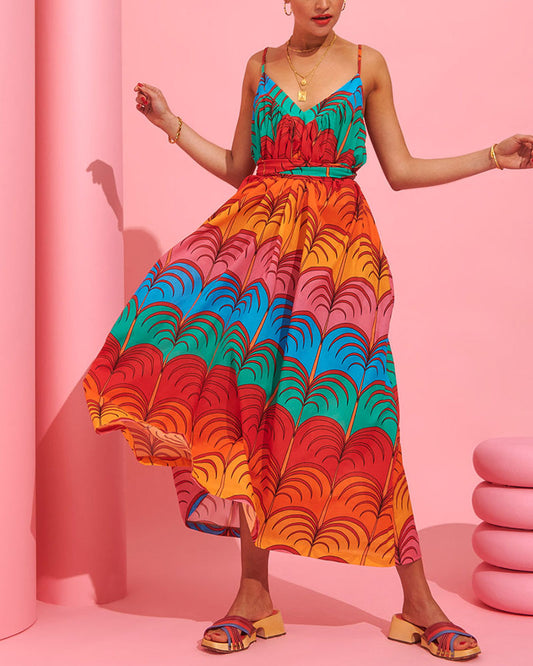 Brilliant Colored Backless Slip Dress