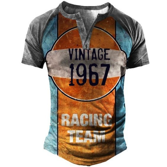 Men's Vintage Comfort Breathable Print T-Shirt - DUVAL