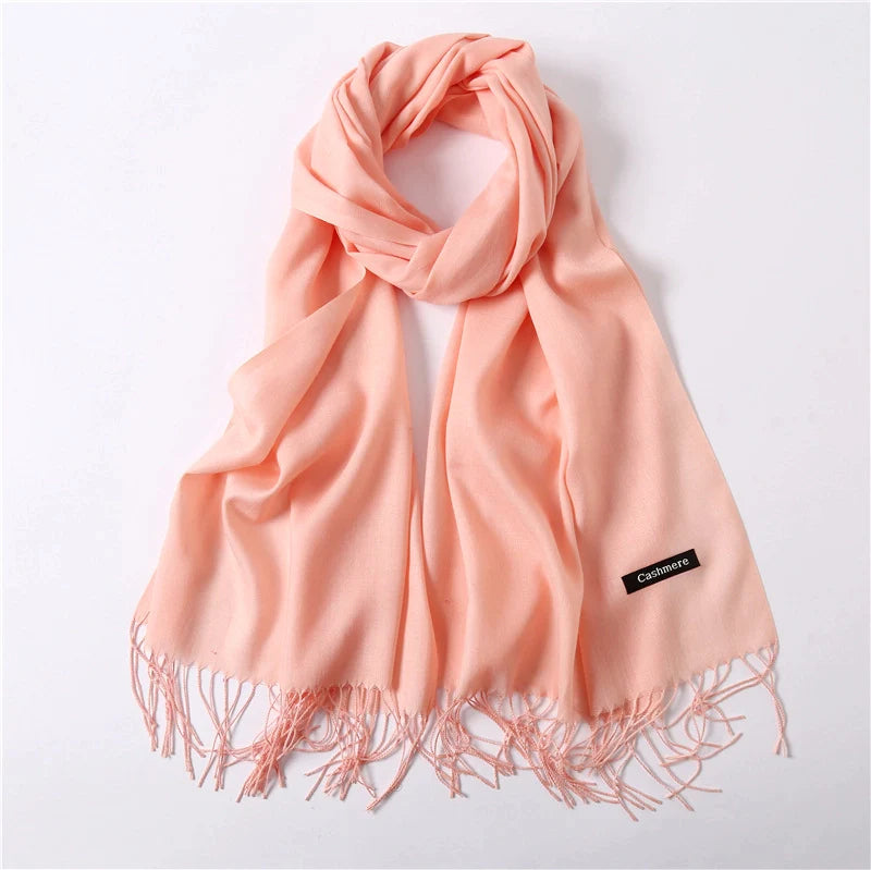 Classic Solid Color Cashmere Scarf