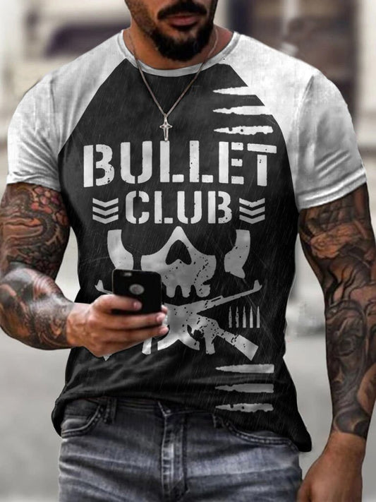 BULLET Printed Vintage Men's T-Shirt - DUVAL