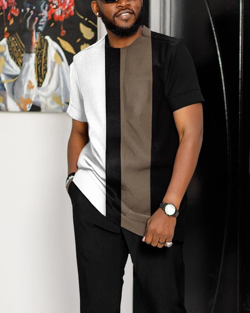 Casual Colorblock Walking Suit-033 - DUVAL