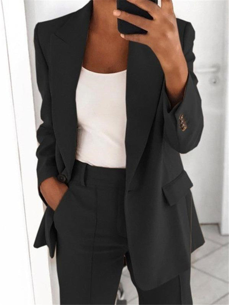 Fashionable slim fit suit jacket