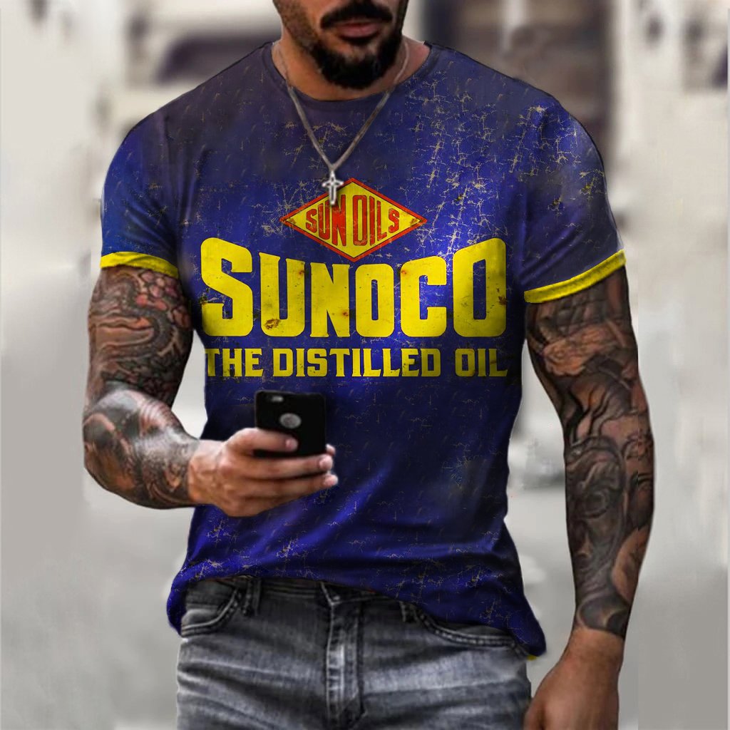 Gas Oil Logo Retro Casual T-shirt - DUVAL