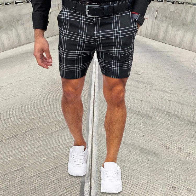Large Plaid stripes Straight Shorts - DUVAL