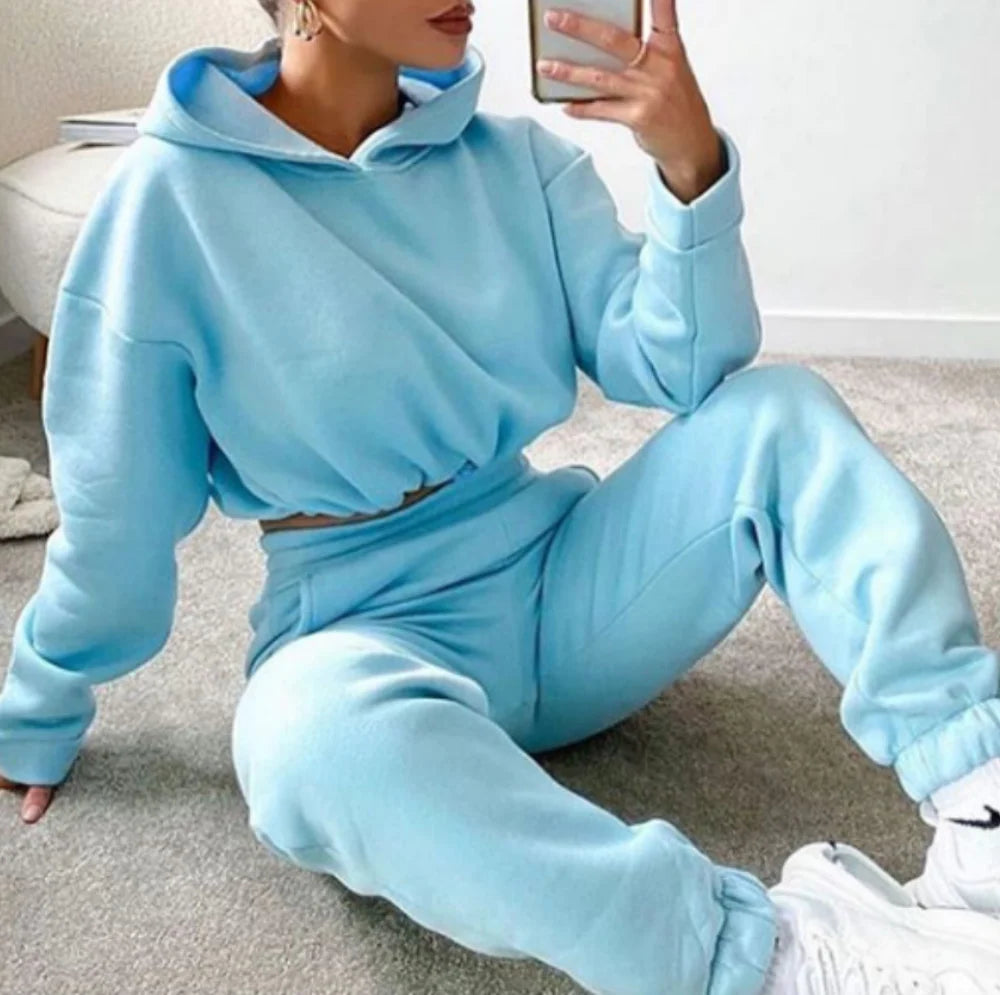 Two-piece Long-sleeved Sports And Leisure Sweater Suit