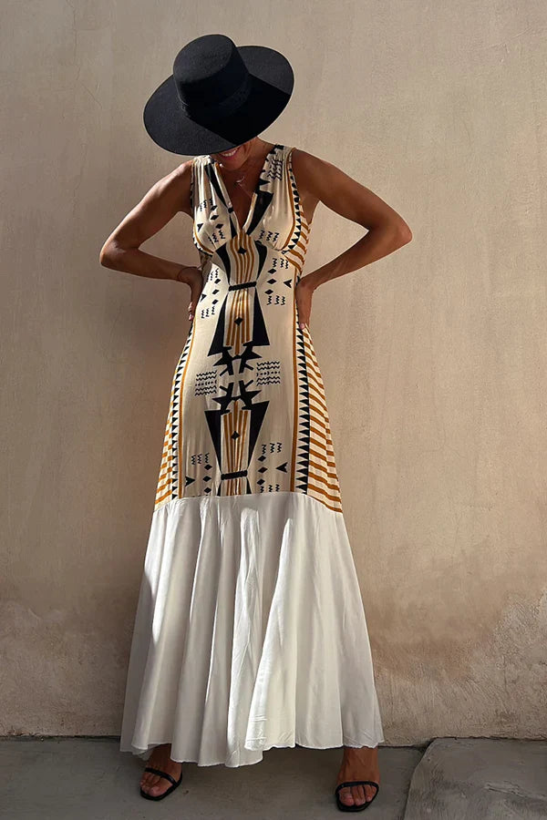 Cabo Dreams Ethnic Prints A-line Maxi Dress