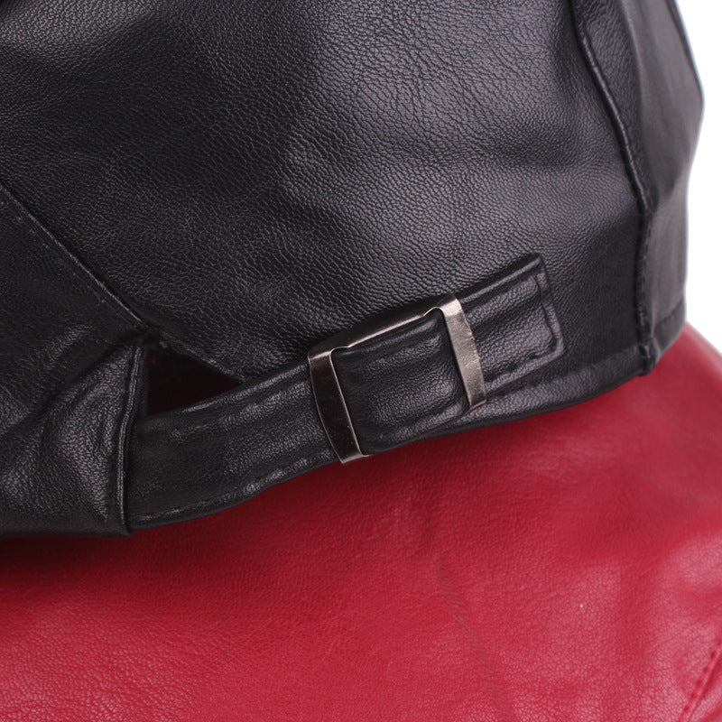 Leather Vintage Beret - DUVAL