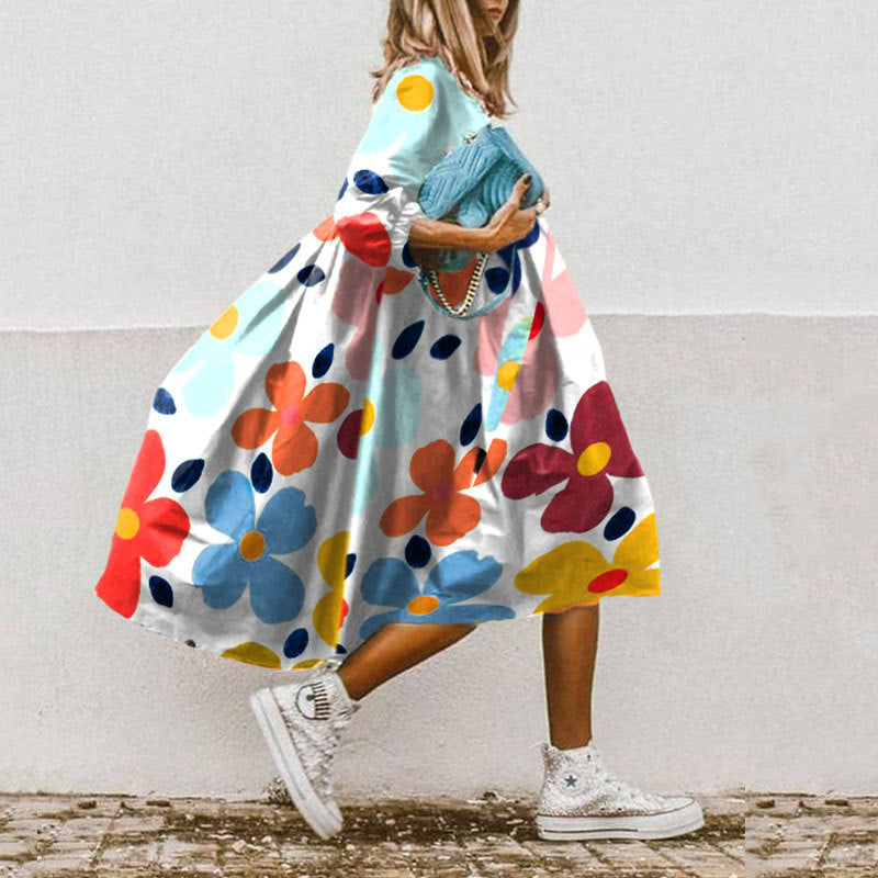 Fashion Colorful Print Dress