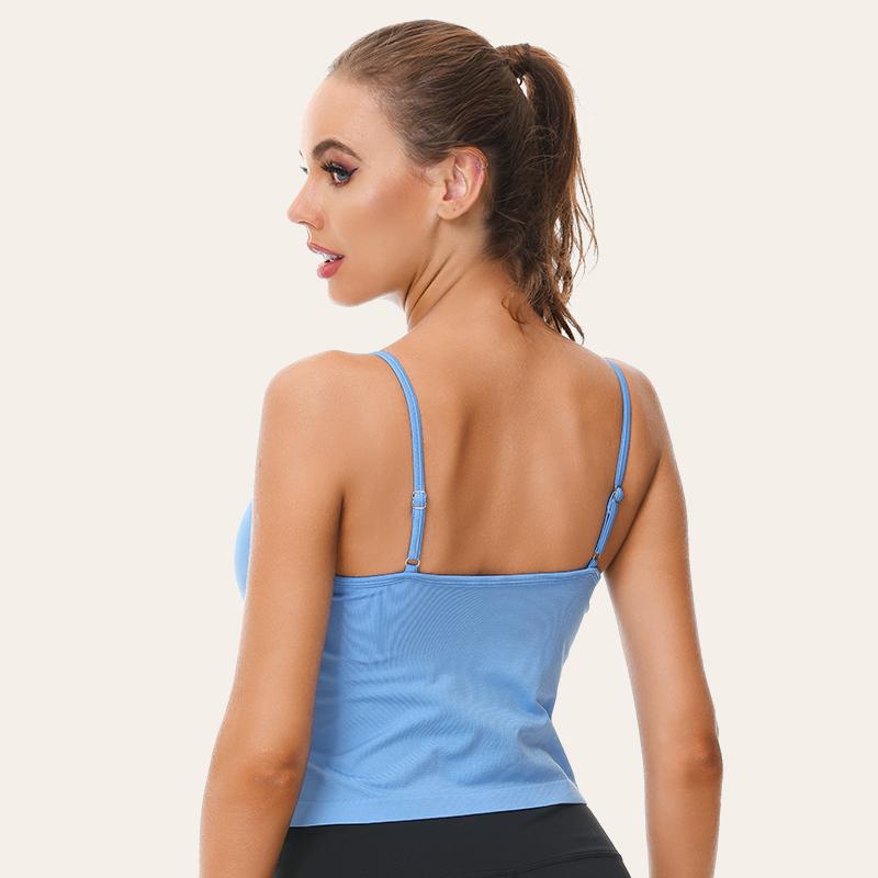 Women's Sport Camisole Removeble Pad Adjustable Strap Yoga Bra
