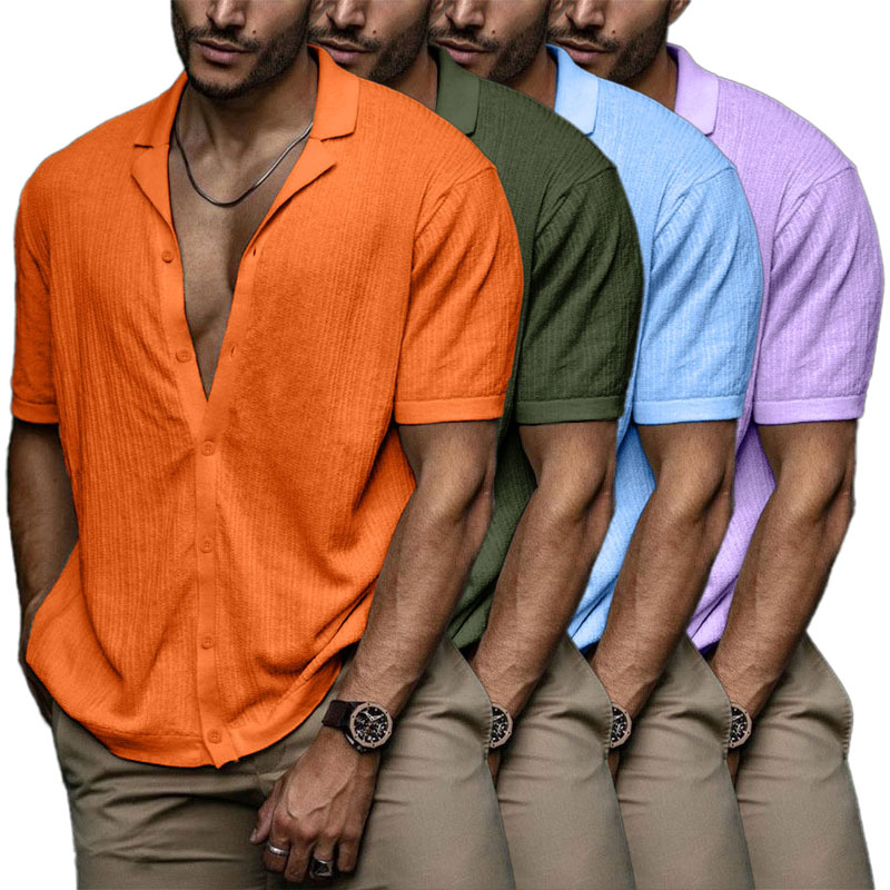 Men's Retro Casual Solid Color Top - DUVAL