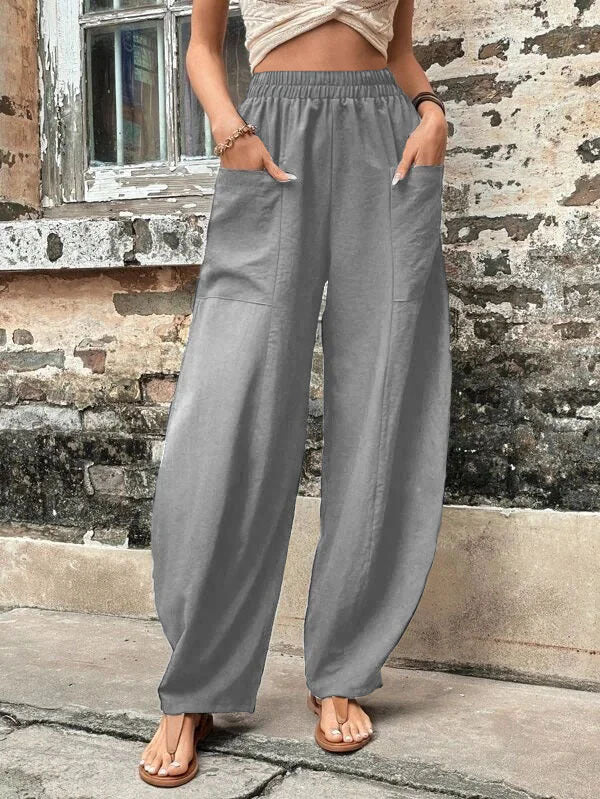 Women's casual pants elastic pants