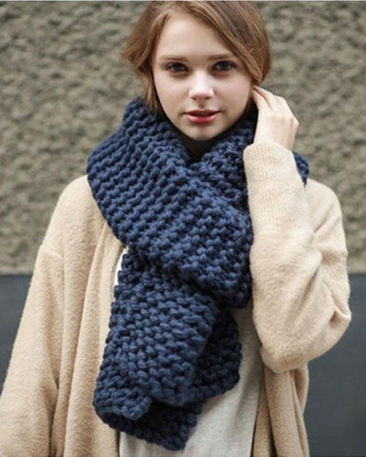 Pure Color Wool Scarf Warm Scarf