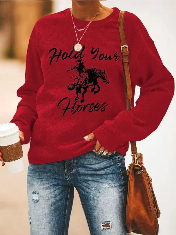 Fashion Print Long Sleeve Sweatshirt