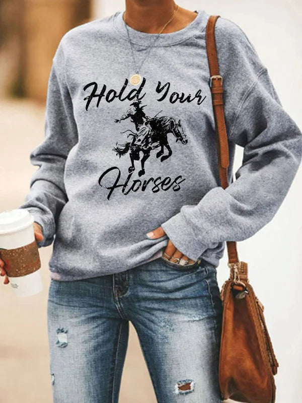 Fashion Print Long Sleeve Sweatshirt