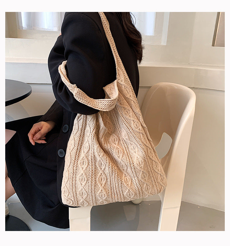 Knitted Large Capacity Casual Tote