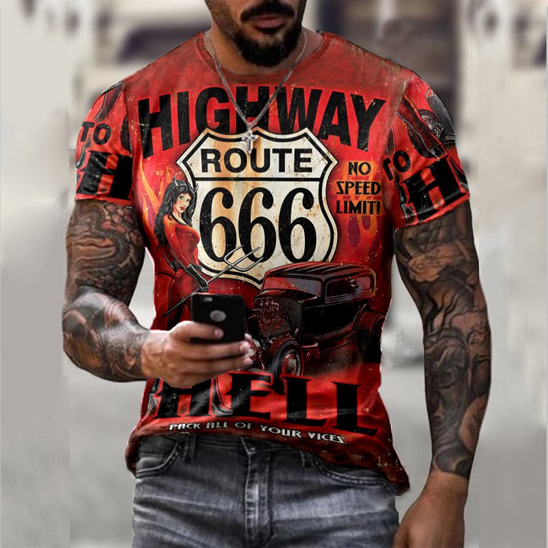 Road To Hell Casual T-shirt - DUVAL
