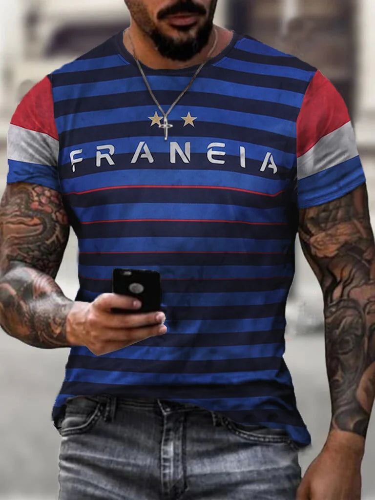 France Team Sports Football Printed T-Shirt