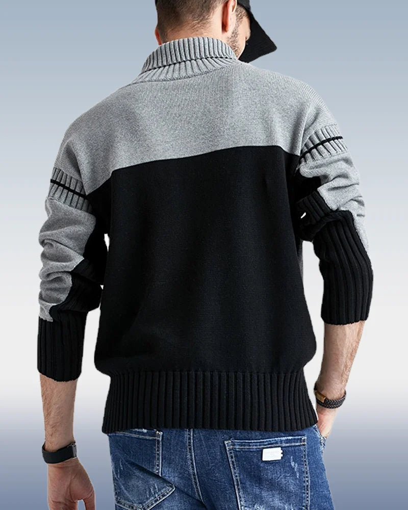 Men's Round Neck Autumn Knit Sweater 2 Colors