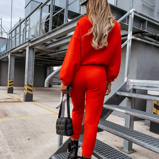 Street shooting casual sweater suit
