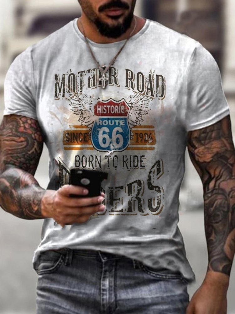 Men's Fashion Route 66 T-Shirt - DUVAL