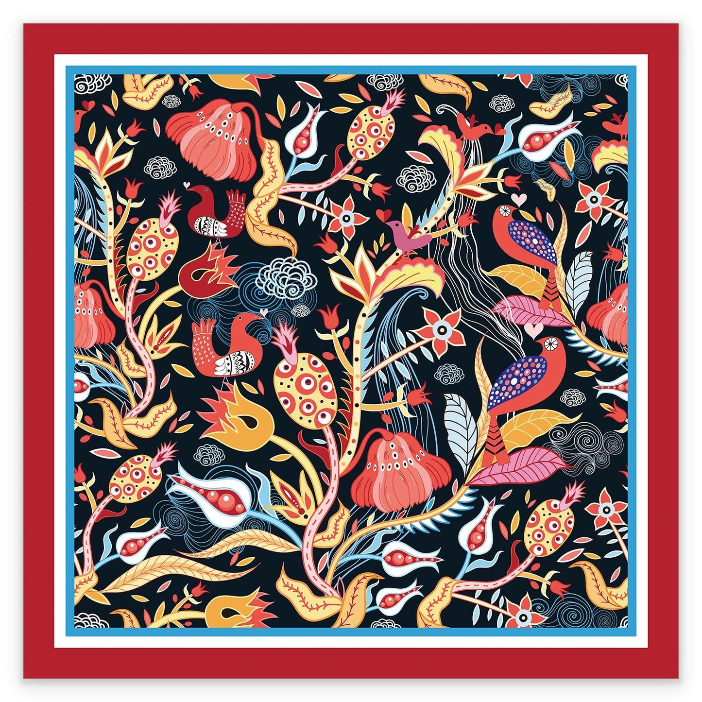 Mulberry silk Printed kerchief