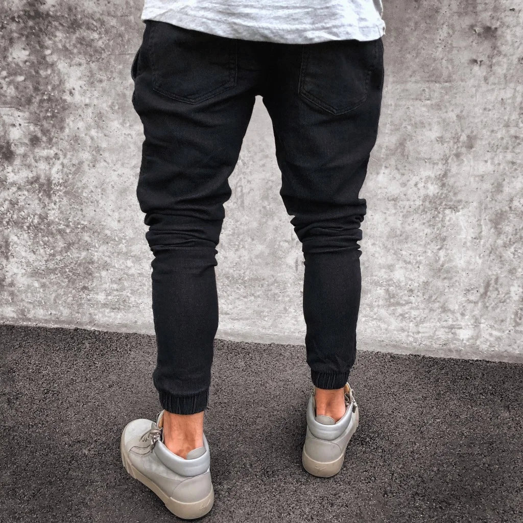 Men's Street Ripped Slim Denim Trousers - DUVAL