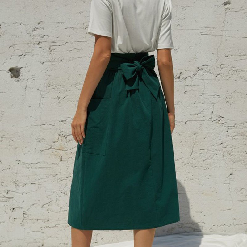 Elegant Cotton and Linen Skirt - DUVAL