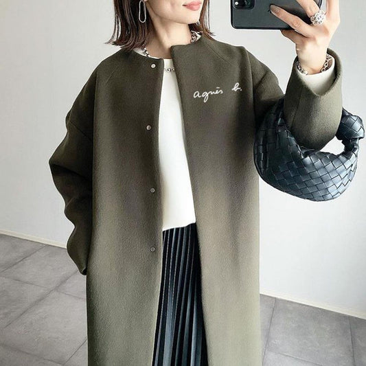 Light cooked style loose mid-length coat