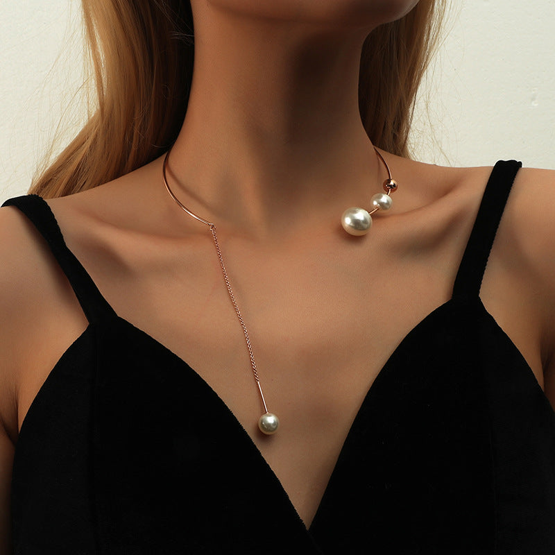 Collier pendentif perle de style nordique