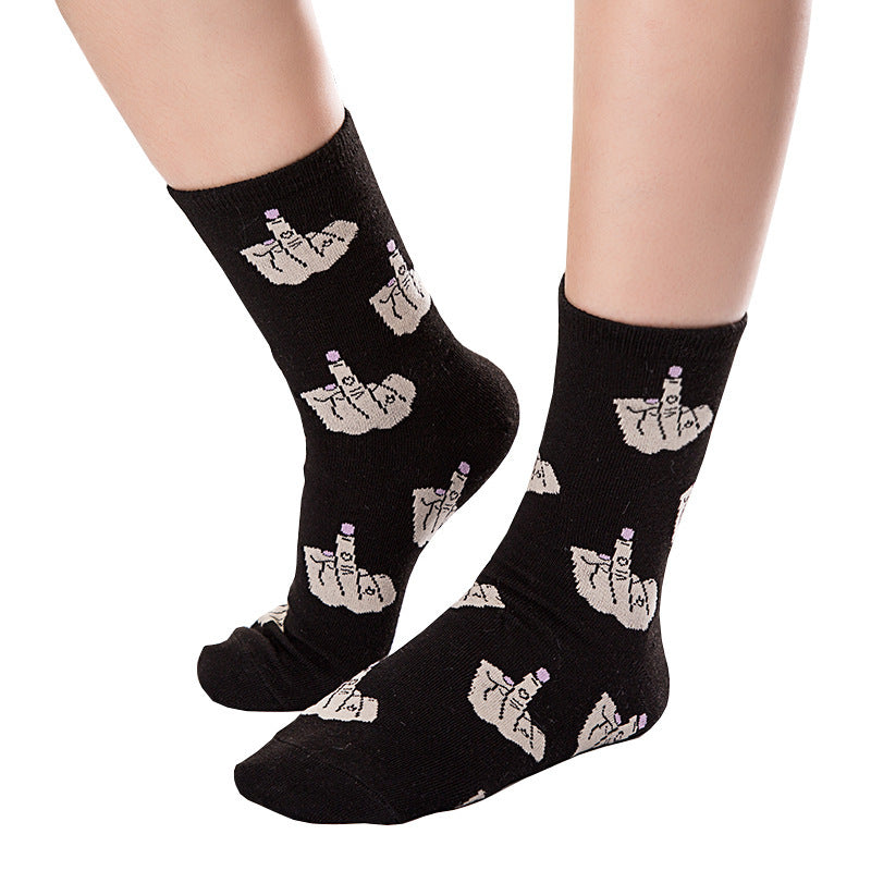 Fashion Printed Mid-tube Knitted Socks