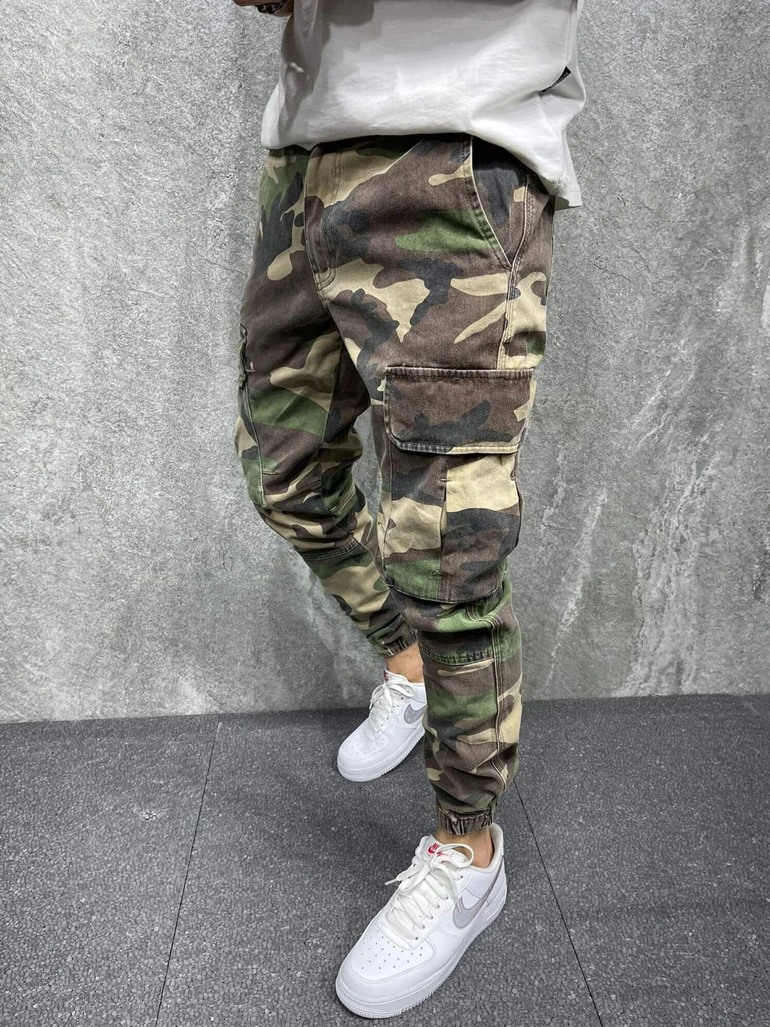 Men Camouflage Pocket Casual Trousers - DUVAL