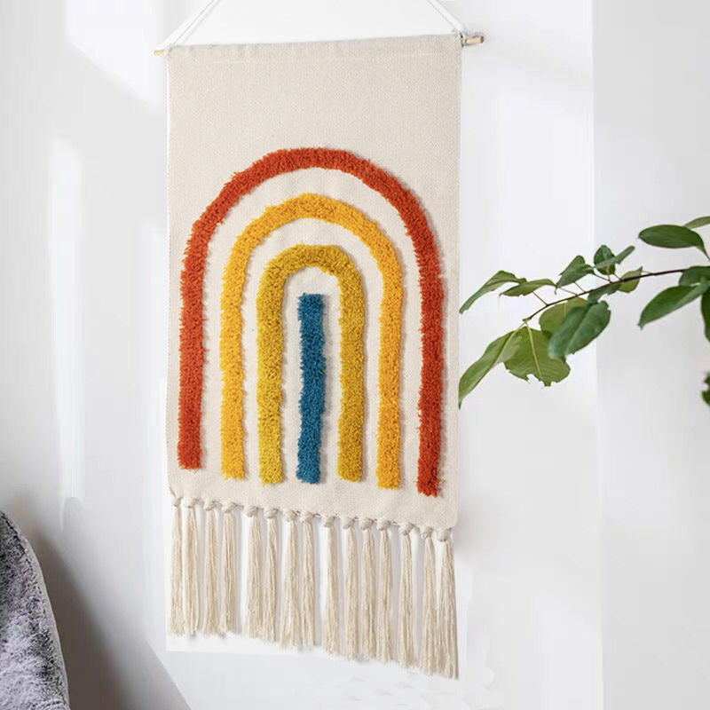 Hand-woven tassel tapestry decoration