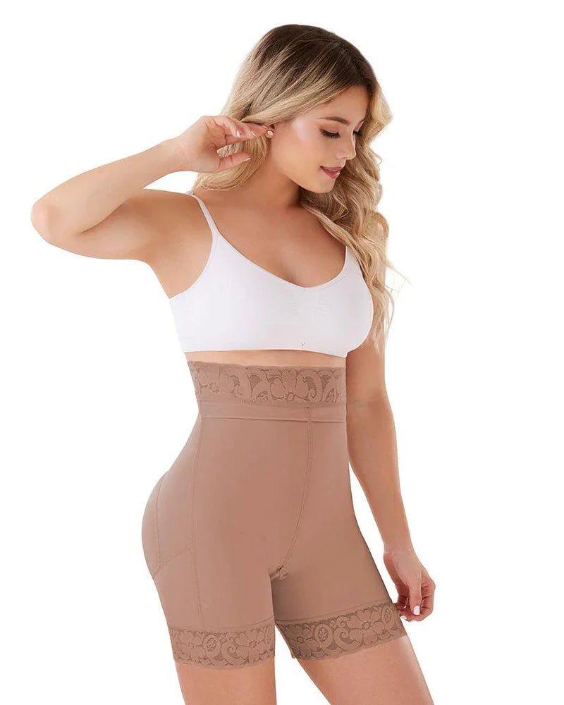 BUTT LIFTER HIGH-COMPRESSION GIRDLE WITH PERINEAL ZIPPER