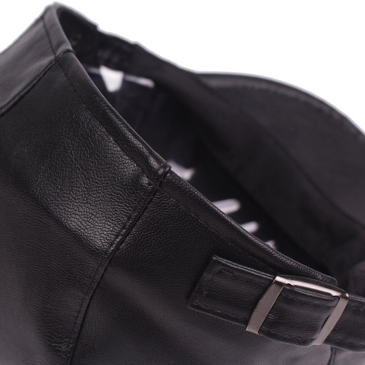 Leather Vintage Beret - DUVAL