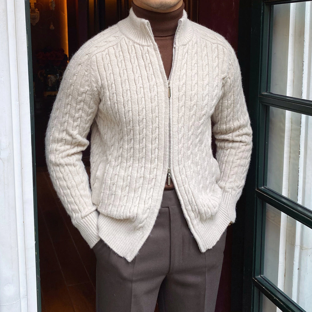 Retro British Style Casual Cardigan - DUVAL