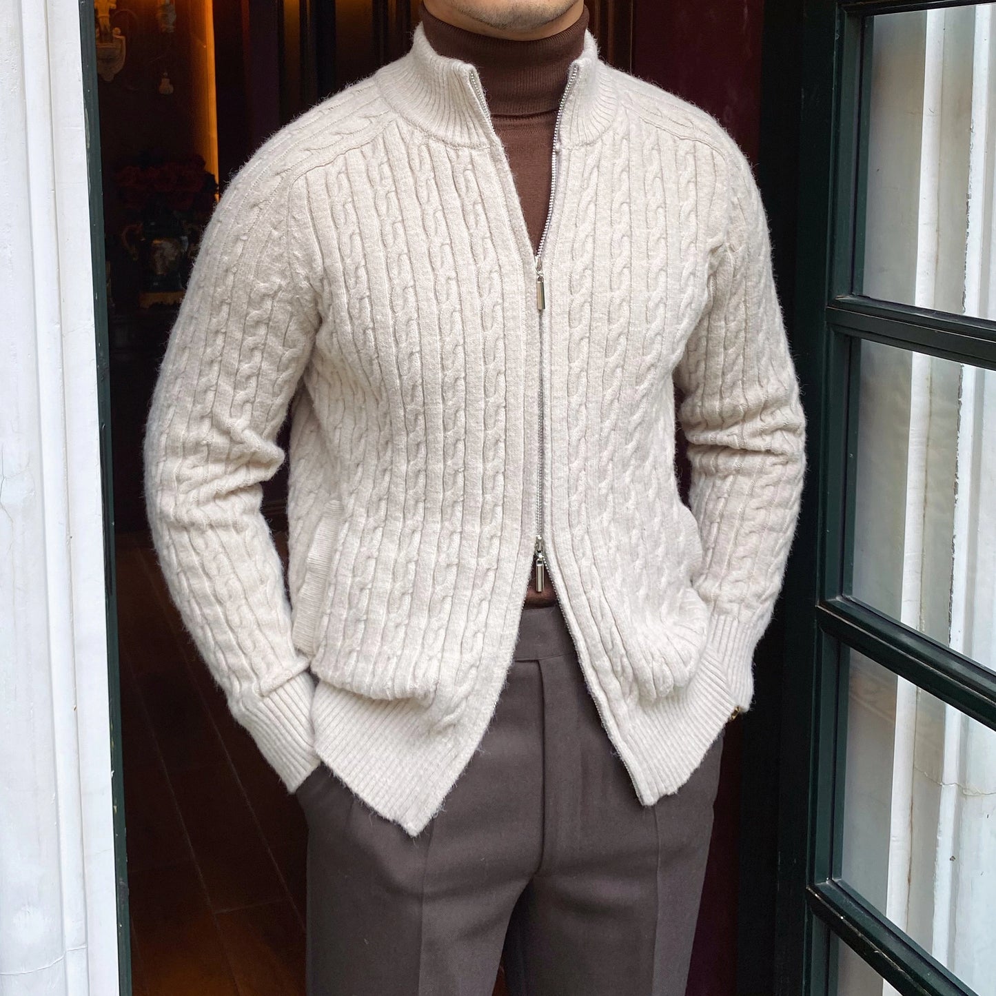 Men's Retro British Style Casual Cardigan